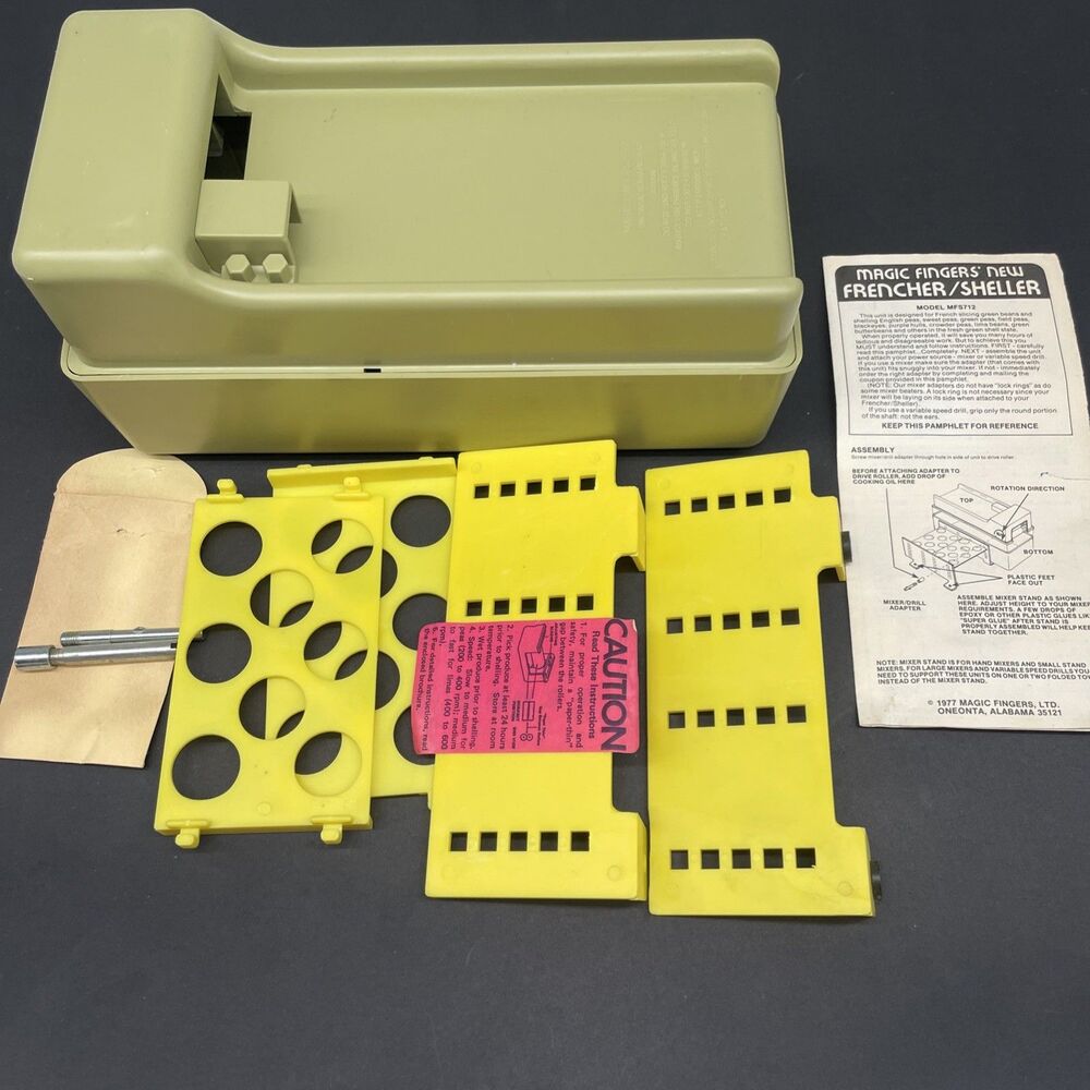 Vintage Magic Fingers MFS712 Frencher/Sheller Peas Beans WORKS